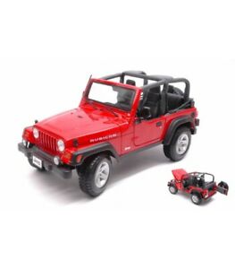 【送料無料】ホビー　模型車　車　レーシングカー ジープラングラールビコンjeep wrangler rubicon red 118