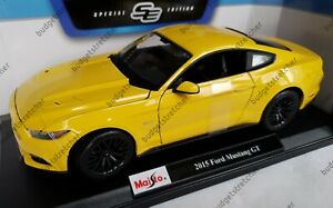 【送料無料】ホビー　模型車　車　レーシングカー スケールダイカストemaisto 118 scale 2015 diecast voiture modeleford mustang gtjaune