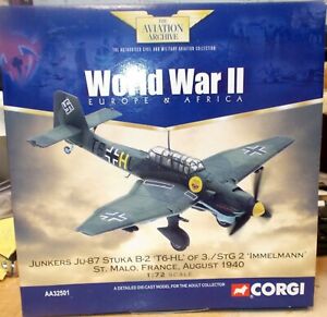 【送料無料】ホビー　模型車　車　レーシングカー コーギージュcorgi aviation aa32501 172 junkers ju87 stuka b2 t6hl de 3stg 2 immelmann