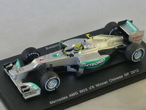 【送料無料】ホビー　模型車　車　レーシングカー スパークメルセデスロズベルグspark s3043 mercedes amg w03 n8 vainqueur gp chine 2012 rosberg 143
