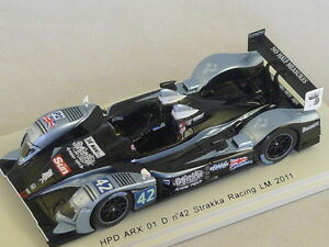 【送料無料】ホビー　模型車　車　レーシングカー スパークレーシングルマンspark s2535 hpd arx 01 d n42 strakka racing le mans 2011 n leventis 143