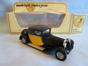 【送料無料】ホビー　模型車　車　レーシングカー ブガッティマッチモデルmatchbox models of yesteryear y241 1928 bugatti voiture t44 numero 4 boxed rare