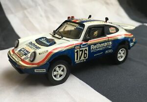 【送料無料】ホビー　模型車　車　レーシングカー ミニレーシングロスマンズポルシェパリダカールmini racing 91 143 faite a la main rothmans porsche 953 paris dakar 1984 en metal blanc