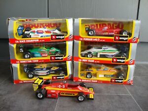 【送料無料】ホビー　模型車　車　レーシングカー レースインディチームボックス7 x burago echelle 124, voitures de course f1 indy et burago equipe la plupart boxed