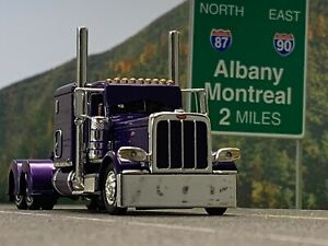 【送料無料】ホビー　模型車　車　レーシングカー インチフラットトップスリーパー164 dcp purple peterbilt 389 w 63 flat top sleeper 17,985円