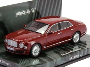 【送料無料】ホビー　模型車　車　レーシングカー スケールモデルメタリックscale model 143, bentley mulsanne 2010 red metallic