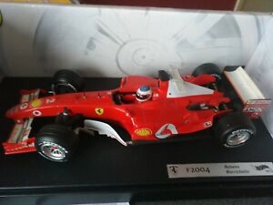 【送料無料】ホビー　模型車　車　レーシングカー フェラーリボックスバリチェロferrari hotwheels rubens barichello 118 f2004 2004 in box