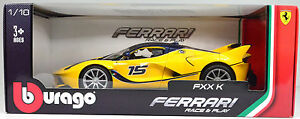 【送料無料】ホビー　模型車　車　レーシングカー フェラーリイエロースケールferrari fxx k jaune echelle 118 de bburago