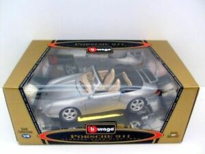 【送料無料】ホビー　模型車　車　レーシングカー ポルシェカレラカブリオレburago 118 3340 porsche 911 carrera cabriolet 1994 slv