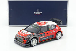 【送料無料】ホビー　模型車　車　レーシングカー シトロエンアルcitroen c3 wrc 2018 showcar 2018 meeke , breen, lagrow, al qassimi 118 norev