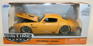 【送料無料】ホビー　模型車　車　レーシングカー スケールモデルポンティアックjada 124 scale metal model car 96798 1972 pontiac firebird yellow