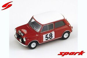 【送料無料】ホビー　模型車　車　レーシングカー スパークモーリスミニクーパーカルロspark s1189 mini morris cooper n 58 m carlo 1963 p mayman 143