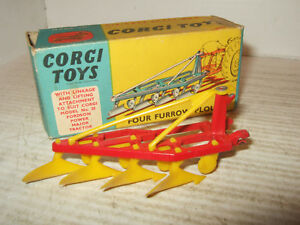 【送料無料】ホビー　模型車　車　レーシングカー ビンテージコーギーコーギーボックスプラウvintage rare corgi 56 quatre sillon charrue dans original corgi box