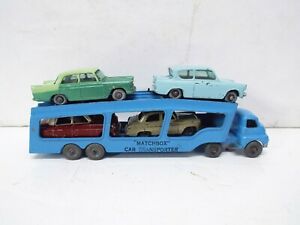 【送料無料】ホビー　模型車　車　レーシングカー マッチモコカーキャリアmatchbox lesney moko voiture transporteur et 4 x voitures bon carton mb130