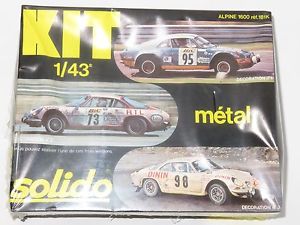 【送料無料】ホビー　模型車　車　レーシングカー ルノーアルパインデカールバージョンメタルキット143 solido 1980s renault alpine a110 1600 metal kit avec 3 decal versions