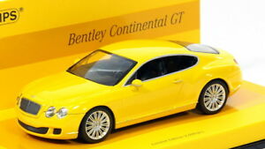 【送料無料】ホビー　模型車　車　レーシングカー ベントレーコンチネンタルmaquette 143 bentley continental gt ≪ linea giallo ≫ jaune