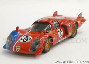 【送料無料】ホビー　模型車　車　レーシングカー アルファロメオルマンベストalfa romeo 332 le mans 1969 piletteslotemaker 143 best 9351