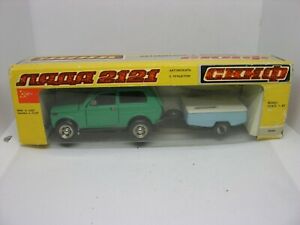 【送料無料】ホビー　模型車　車　レーシングカー ソソラダ143 ussr, cccp, urss, lada 2121 niva remorque