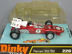 【送料無料】ホビー　模型車　車　レーシングカー ボックスモデルフェラーリレーシングdinky toys model 226 ferrari 312b2 racing car en parfait etat, dans sa boite