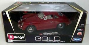 【送料無料】ホビー　模型車　車　レーシングカー タラポルシェカップダークレッドburago 118 cod 3021 porsche 356b coupe 1961 dark red
