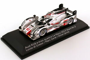 【送料無料】ホビー　模型車　車　レーシングカー アウディルマンディグラッシeジャービストロンクワトロ143 audi r18 etron quattro 24h de lemans 2013 nr3 di grassi gene jarvis｜hokushin