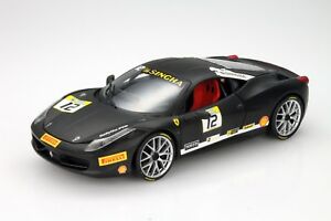【送料無料】ホビー　模型車　車　レーシングカー フェラーリイタリアチャレンジ＃マットブラックmaquette 118 ferrari 458 italia defi 12 mat noir