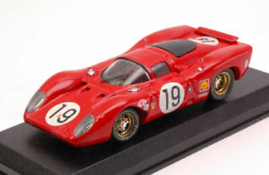 【送料無料】ホビー　模型車　車　レーシングカー ミニチュアスケールベストモデルフェラーリカットminiature voiture echelle 143 best model ferrari 312 p coupe n19 accident