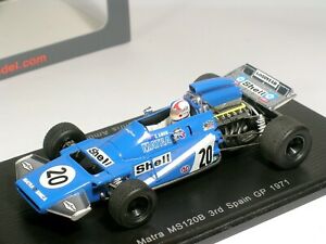 【送料無料】ホビー　模型車　車　レーシングカー ＃クリスアモンスペインスパークf1 matra ms120b 20 chris amon 3rd spain 1971 spark 143 s4840
