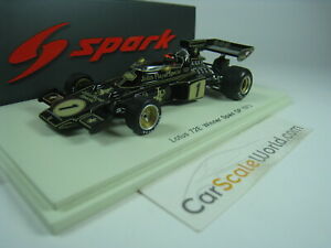 【送料無料】ホビー　模型車　車　レーシングカー ロータススペイングランプリエマーソンフィッティパルディスパークlotus 72e winner spain gp 1973 emerson fittipaldi 143 spark