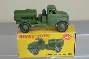 【送料無料】ホビー　模型車　車　レーシングカー ビンテージモデルタンカーvintage dinky toys model no 643 army water tanker vn mib
