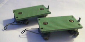 【送料無料】ホビー　模型車　車　レーシングカー フランスダイカストsolido france 2 vert remorques 1950 s diecast railway