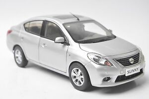 【送料無料】ホビー　模型車　車　レーシングカー サニースケールモデルシルバーnissan sunny car model in scale 118 silver