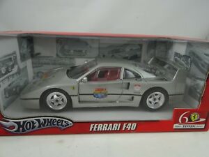 【送料無料】ホビー　模型車　車　レーシングカー ホットホイール＃フェラーリマネー§118 hot wheels l2958 ferrari f40 argent rarete §