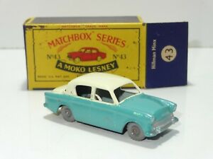【送料無料】ホビー　模型車　車　レーシングカー マッチターコイズmatchbox lesney 43 hillman minx turquoise 265