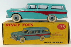 【送料無料】ホビー 模型車 車 レーシングカー ビンテージナッシュランブラーレッドターコイズvintage dinky 173nash ramblerturquoise rouge|hokushin