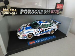 【送料無料】ホビー　模型車　車　レーシングカー ポルシェグアテマラルマンサンスターporsche 911 gt3r n77 larbre chereau 24h le mans 2000 sunstar 118｜hokushin