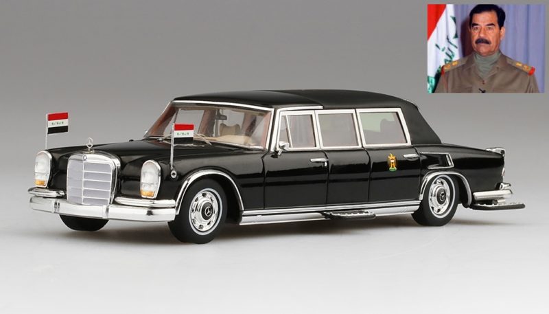 【送料無料】ホビー　模型車　車　レーシングカー メルセデスベンツイサダムフセインmercedes benz 600 pullman landaulet 1978 saddam hussein president of iraq 143