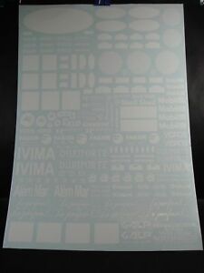 【送料無料】ホビー　模型車　車　レーシングカー デカールホワイトロゴコロラドdecals a4 124 differents logos blancs colorado dcd017