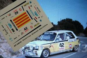 【送料無料】ホビー　模型車　車　レーシングカー デカールcルノーコパレッドレンdecal calca 143 renault 5 copa red ren cat jm bardolet r montseny 1985 12,905円