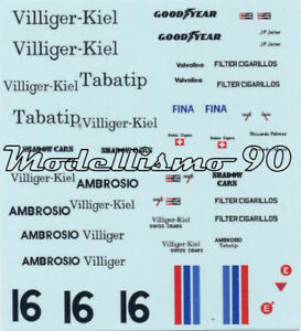 【送料無料】ホビー　模型車　車　レーシングカー デカールシャドウフォードシーズンジョーンズadditional decal 143 shadow dn8 f1 ford season 1977 jonespatresejarier