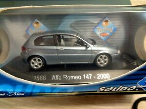 【送料無料】ホビー　模型車　車　レーシングカー アルファロメオalfa romeo 147 2000 solido 143 ref 1566