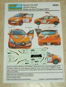 【送料無料】ホビー　模型車　車　レーシングカー eルノークリオeoラリーブリッジdecals 143e renault clio r3t jerome vaucel rallye de pont leveque 2019