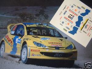 【送料無料】ホビー　模型車　車　レーシングカー デカールcプジョーnラリーメキシコdecal calca 143 peugeot 206 wrc r trivino rally mexico 2005