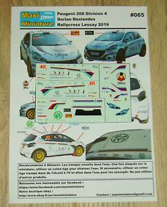 【送料無料】ホビー 模型車 車 レーシングカー eプジョーdecals 143e peugeot 208 division 4 dorian deslandes rallycross lessay 2019