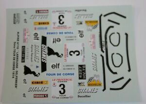 【送料無料】ホビー　模型車　車　レーシングカー アルパインルノージプシーツールドコルスデカールdecals neuf 124 alpine renault a110 larousse gitanes tour de corse 1974 11,886円