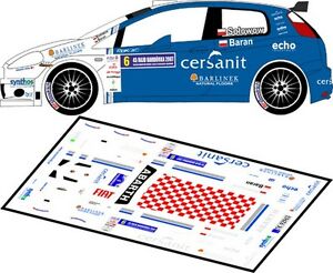 【送料無料】ホビー　模型車　車　レーシングカー デカールフィアットグランデプントアバルト＃ラリーdecals 143 fiat grande punto abarth 6 solowow rallye barborka 2007 d43152
