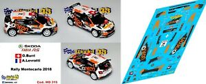 【送料無料】ホビー　模型車　車　レーシングカー シュコダファビアラリーモンテカルロskoda fabia r5 burri rally montecarlo 2018