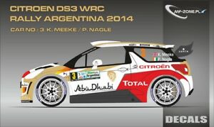 【送料無料】ホビー　模型車　車　レーシングカー デカールシトロエン＃ラリーアルゼンチンdecals 143 citroen ds3 wrc 3 meeke rallye argentine 2014 mfz d43321 12,056円
