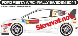 【送料無料】ホビー　模型車　車　レーシングカー デカールフォードフィエスタ＃ソルベルグラリースウェーデンdecals 143 ford fiesta wrc 16 solberg rallye de suede 2014 d43285 11,886円
