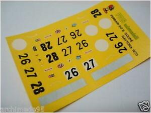 【送料無料】ホビー　模型車　車　レーシングカー フェラーリスライスデイトナデカールferrari 512s coupe daytona 1970 very rare decals 143